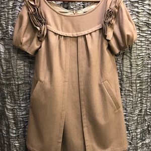 Ryu vintage coat dress floral accents